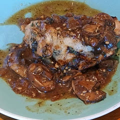 This was delicious and simple to make. I used skinless thighs and didn't use any flour. I also didn't have any wine so I only used chicken broth. Maybe because of that, the sauce wasn't thick, so I thickened it with some cornstarch. 9/10