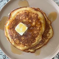 These pancakes didn’t really have any flavor to me and the proportions of the recipe are massive. I halved the recipe and used 1/3 cup instead of 1/4 cup for each pancake and still had enough batter to make 12 pancakes. If you don’t half the recipe and use the 1/4 cup, you’ll probably make closer to 30 pancakes which is a ton. Additionally, the pinch of salt just didn’t come through with that much batter and neither did the sugar. The pancakes were fine they just tasted like buttermilk and flour. I even added vanilla extract and it didn’t make a difference. Wouldn’t make again!