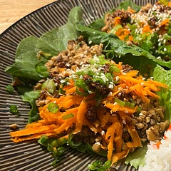 Delicious and very easy to throw together. We served with rice on the side and added sesame seeds and chili crisp on top
