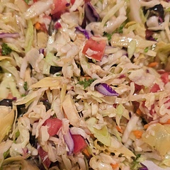 Added marinated artichokes and tomatoes since I didn't have peppers and truffle salt
