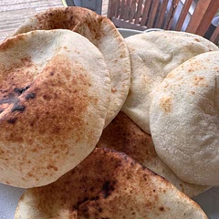Made the unyeasted version and fired em up in the pizza oven, so was a little tricky getting them evenly brown but turned out great