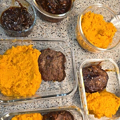 I loved the gravy. I made it with some sweet potatoes on the side.