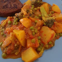 I used broccoli (instead of cauliflower) and did not add chickpeas.