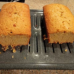 It was tasty! I replaced the sour cream with low-fat Greek Yogurt mixed with canola oil (to make up for the lost fat) and it turned out moist and crumbly. To neutralize the yogurt tang, I added a pinch more baking powder, vanilla extract, and sugar. I also doubled the recipe to make two loaves and I baked at 300 degrees Farenheit for almost 2 hours to prevent under/over-baking. The whole process was very long and pretty time consuming, but at least it turned out well.