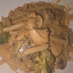This recipe says, flow cook, I do a quick cook and extra cream cheese and broccoli and mushrooms.