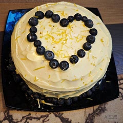 Fluffy cake with delicious blueberry frosting sweetness 

Impressed everyone with this one

The icing was a little runny so I put it in the fridge for better spreading 