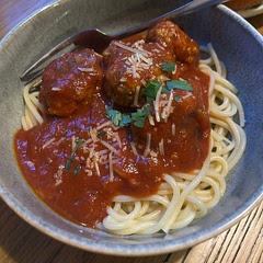 Yummy, maybe make the meatballs smaller next time.