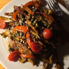 Freaking epically good. This is my third time making it. I used bell peppers and cherry tomatoes, and bottled lemon juice cuz I had no fresh lemons. But I had everything else. I added an Ethiopian hot pepper powder that I had. It was all so frickin solid. This was almost half a pound of seitan at least 1.5C of rice and I ANNIHILATED it! 
