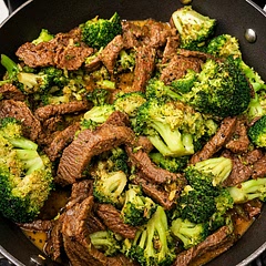 The next time, I will reduce the size of the beef pieces. I have omitted the corn starch, I think it was not going to add not much to the flavor  but calories. 