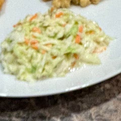 Excellent! Honestly tasted just like KFC. I cut the dressing in half but followed everything exactly. I used 4 oz of bagged coleslaw mix that I chopped up smaller. Left out the onion. Will definitely make again!
