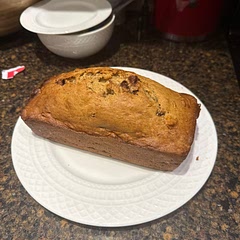 Amazing recipe, but also great notes below! 

I add in a dash of cinnamon about a quarter cup of chocolate chips, 1/4 cup of brown sugar and some chopped walnuts - best banana bread I have ever made

Another note I would have is I would do 1/4 white sugar and 1/4 brown sugar. I did 1/2 cup white sugar and 1/4 brown sugar and am finding it to sweet especially with the addition of chocolate chips