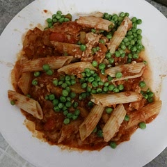 This one was quite tasty. I added some peas to go with it. It will be going into my regular rotation of recipes. 
