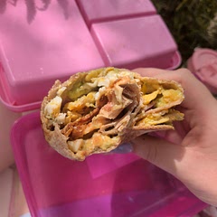 Very yummy!! For one wrap I used a whole avo and two eggs but less bacon. Added Tabasco, garlic to the guac and Kewpie mayo because it would be so plain otherwise. Plus added chilli to the eggs but you could season them with anything.  I also used crispy bacon. Really improves the texture and saves bacon cooking time! 