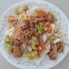 Very nice! I omitted the sugar and halved the corn starch and sesame oil. I also slightly seasoned the chicken (onion powder, cumin, curry powder). Works great with rice and steamed veggies!