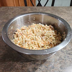 Added 1/2 tsp celery seed, 6 radishes and 1/2 tsp of more black pepper. I also used almond milk for dairy replacement and made vegan buttermilk and also used vegan mayo. This turned out great!