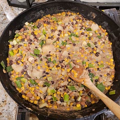 Overall, thumbs up from the four kids at our house. But general feedback was too bland. I'd up the spice mixture a bit, and definitely be generous with the salt. 

It also made WAY more filling than we needed by following the recipe. Or maybe our potatoes were small. The photo is what we had leftover after filling 24 potato halves. 