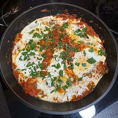 Lovely. I added onions, a tsp of brown sugar and tsp of sweet chilli sauce and some caraway seeds. I also added feta at the end. 10/10