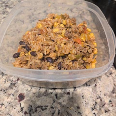This is a really easy and adaptable recipe. I used lean ground beef because that's what I had on hand. I skipped the tomato sauce and cilantro, used extra peppers, and added a can of corn (drained and rinsed). And you can tap it with whatever you want— cheese, sour cream, avocado, hot sauce, etc. The whole family liked it.