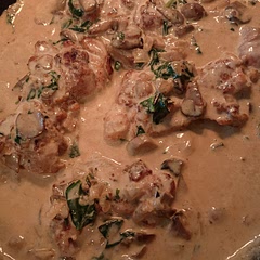 This was really good! I paired it with some garlic bread and I really enjoyed it, just wish I made the sauce a bit thicker