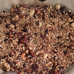 Perfect! This is my go to recipe for granola. I add more nuts than recommended, chia and flax seed and coconut flakes and I love it! 