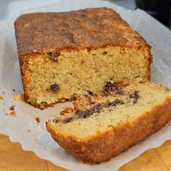 very tasty light & fluffy added some chocolate chips, was hoping for it to have that classic domed rise that you get  with a loaf cake which this doesn't have though but still worth making if you don't care about the aesthetic look.