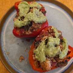 Very tasty! So fresh & very filling for so little calories!
Highly recommend the Avocado sauce that was mentioned in the post with it. 