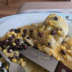 Used green salsa so it added a nice sweetness to it.