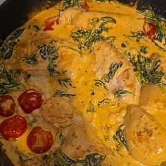 Easy to follow recipe and very tasty. I added 180g of spinach and 200ml of double cream. Would definitely eat it again!