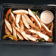 We all love this, especially the yogurt sauce! I prepped the chicken by itself in advance in Frozen, so all we had to do when it came time to eat was saute the veggies and put it all together. 10/10