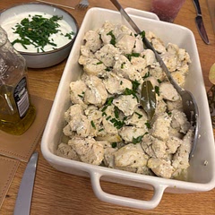 Made around 10 chicken breasts and marinaded overnight and baked in the oven for around 20 minutes. Meat was very del you’d. Tasted even better the following day cold in a salad. Very easy to make and the marinade is delicious. Simple and crowd pleaser