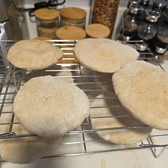 Absolute trash recipe. Does not make a pita it makes some other type of bread that doesn't split and can't be stuffed. Oven temp isn't, hot enough, dough consistency is all wrong, and just doesn't turn out right. If you want true pita the cooking temp has to be over 500 degrees. I have a bunch of pita stuffing material I have to eat with a fork because this stuff does not a sandwich make. 