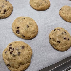 This was only my second time making cookies (the first time was a bust) so I was a little nervous, but it turned out great! They were sweet and easy to make and taste wonderfully. The subtle hint of the sea salt really compliments it!