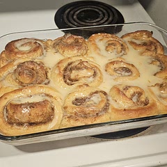 These were SO yummy. So much orange in these. I will 100% be making this again. The only annoying part was going to the website over and over and then it timing out. This recipe took a longgg time, but most cinnamon roll recipes take a while. Loved it.