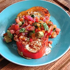 Easy delicious healthy and quick! What more could you ask for in a breakfast? We used pickled onions and pickled jalapenos. 10/10