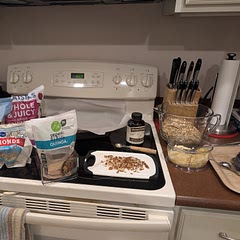 Made these this morning.  Put a dollop of Greek Yogurt on top.  Easy,  healthy and delicious.  