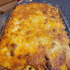 Not bad, I think it would have been better with some ricotta cheese mixed into the sour cream mixture. 