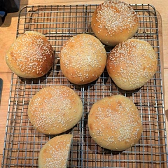 Excellent.  Might use bread flour next time for extra chew.  Made 10 instead of 8, perfect size 