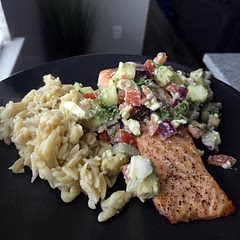 A very delicious meal. The orzo needed seasoning though.