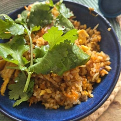 Made it with leftover Chinese takeout (+ some sambal).  Key really is the Jasmine rice (previous use of long grain white was mushy) and letting it sit undisturbed longer than you think it needs/are used to--especially if you are not using a wok.  I keep my onions garlic and veggies frozen so just needs a bit longer to defrost and cook once in the pan.  