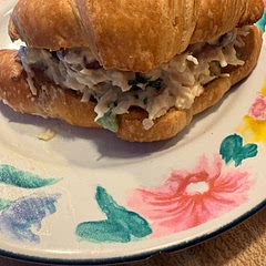 It was so delicious. I added red grapes cut in half and toasted sliced almonds and served it on toasted crescent rolls. So yummy.
