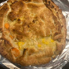 Watch the time. My top was ready in under 20 minutes but my bottom was a bit doughy. 

I would have added more seasonings to the gravy unless I was using rotisserie chicken.

With some adjustments my kids loved this.