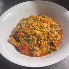 Add another teaspoon of smoked paprika. You can swap chicken for fish which is just as tasty.