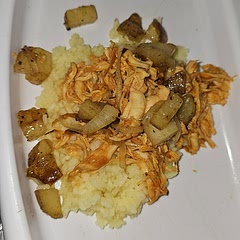 Made some sautéed potatoes and onions with salt pepper, garlic powder, cumin, and honey and threw them on top. It all turned out soooooo good