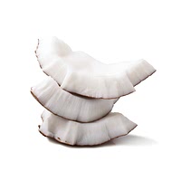 Frozen coconut chunks