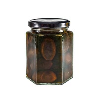 Brine cured black olives