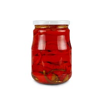Pickled red chili peppers