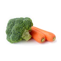 Frozen broccoli and carrots