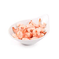 Frozen peeled and deveined shrimps