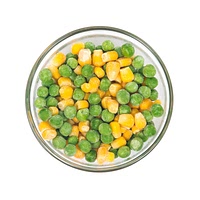 Frozen peas and corn