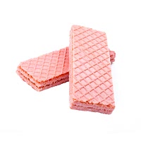 Pink wafer biscuits